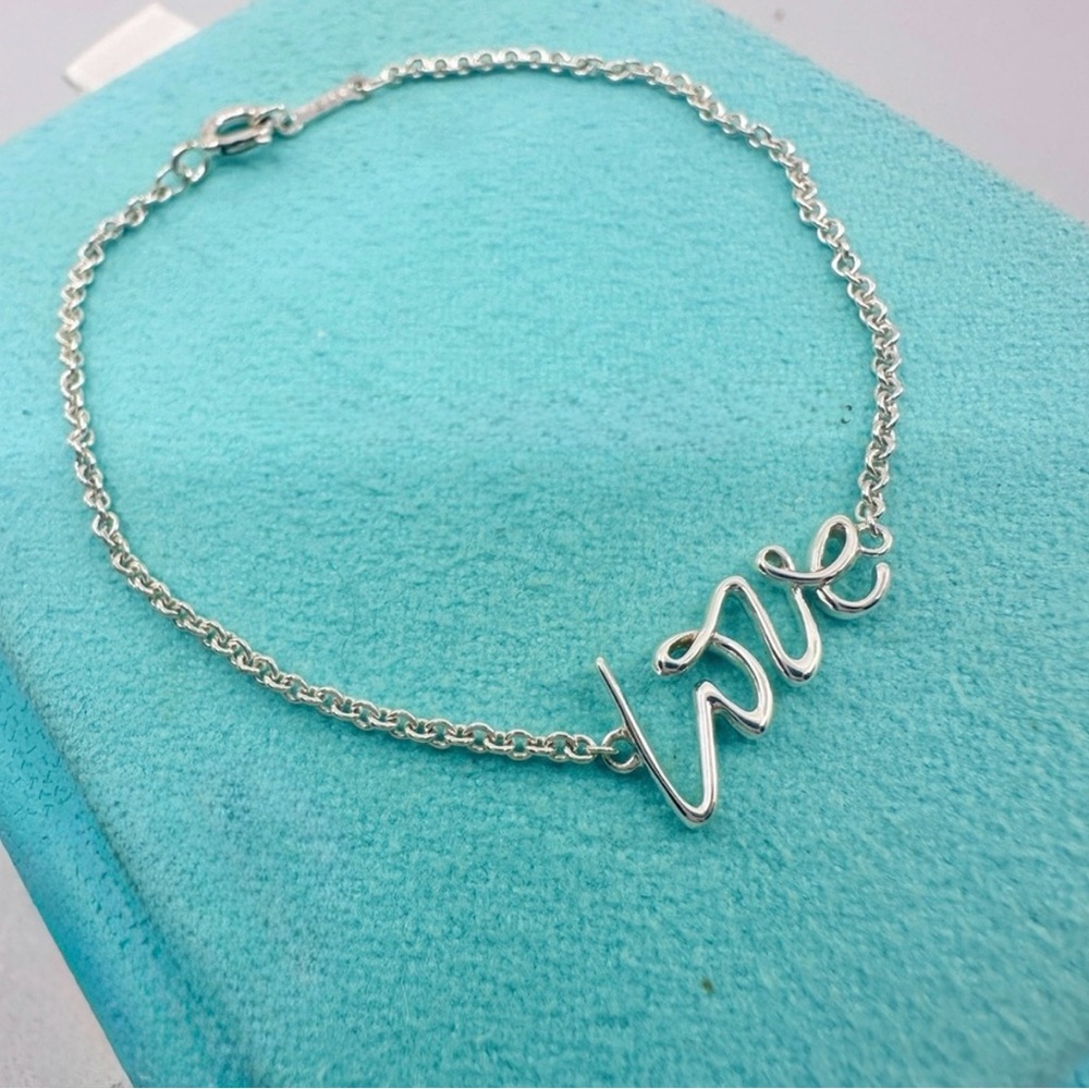 Tiffany & Co. Silver 'Love' Script Bracelet